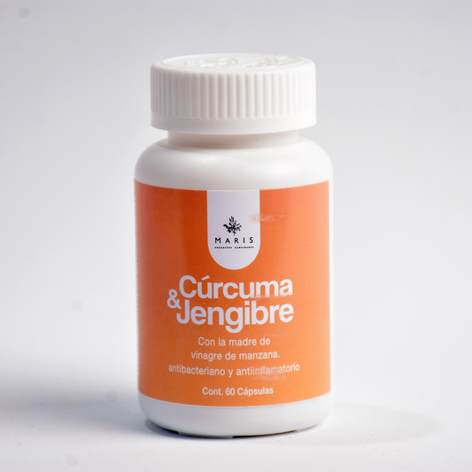 Cápsulas de Cúrcuma y Jengibre en Vinagre de Manzana