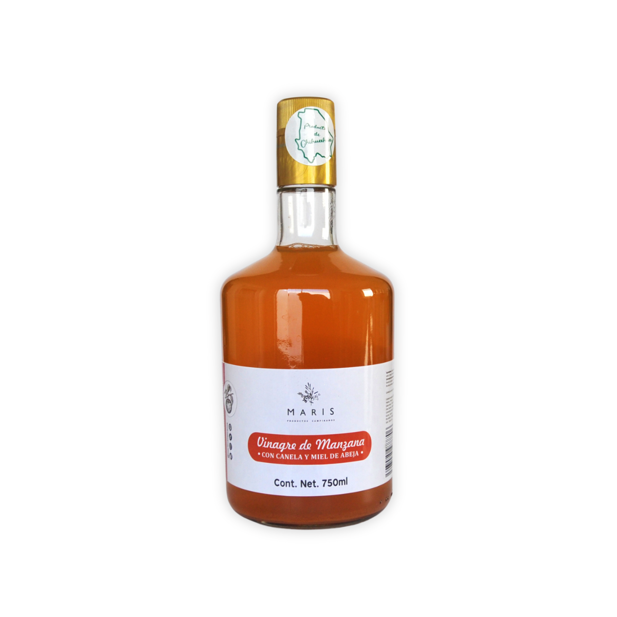 Vinagre de manzana con canela y miel de abeja de 750ml