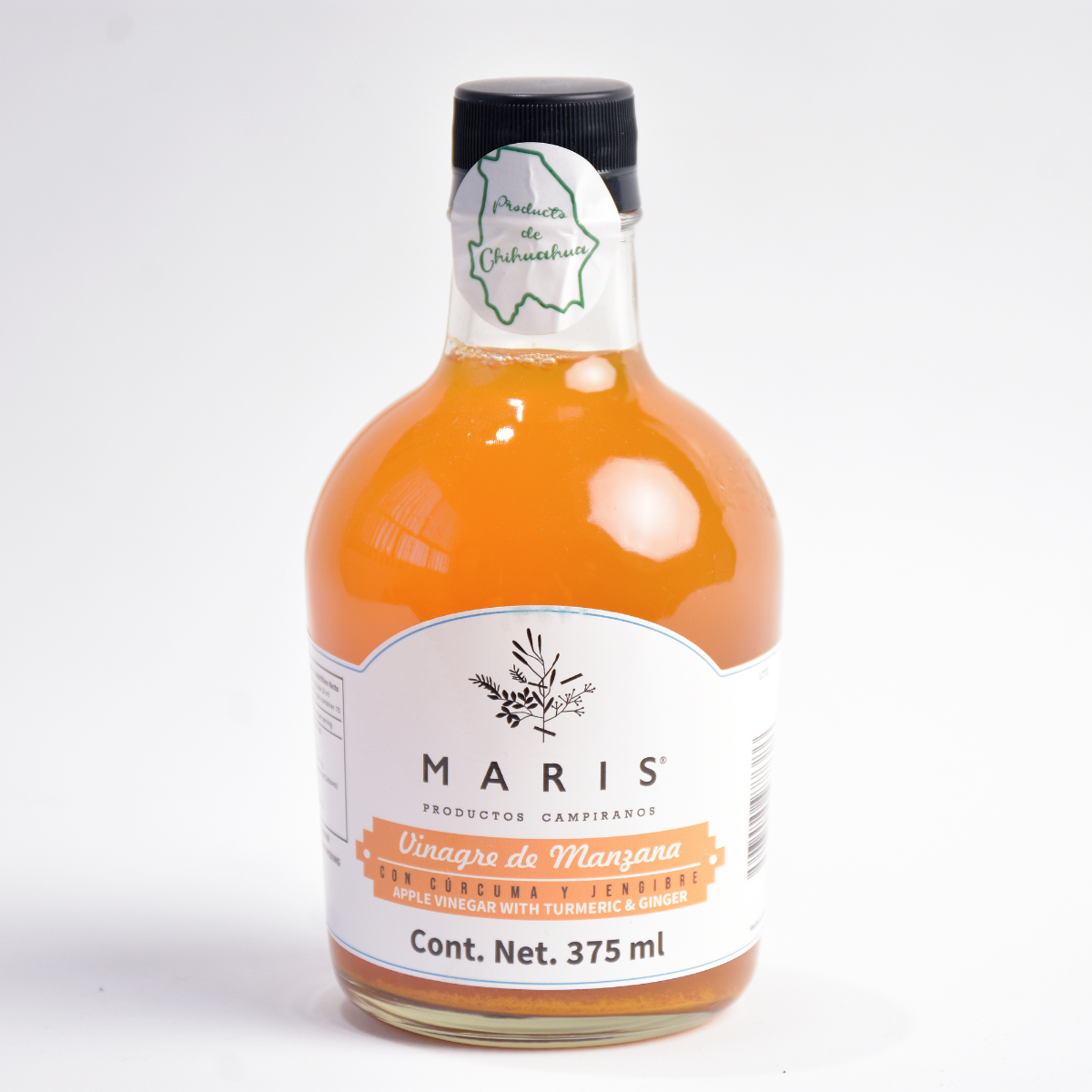 Vinagre de Manzana con Cúrcuma y Jengibre; 375ml