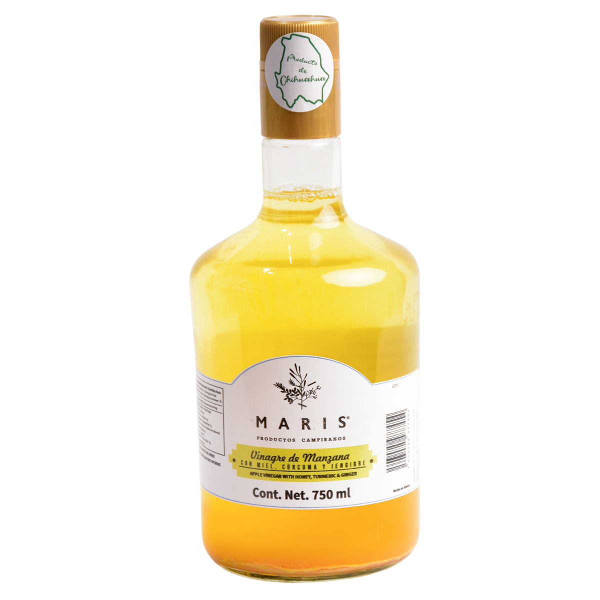 Vinagre de Manzana con Miel, Cúrcuma y Jengibre 750ml