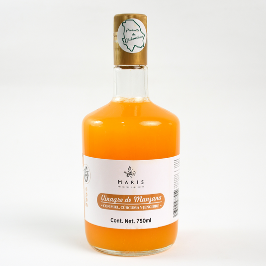 Vinagre de Manzana con Miel, Cúrcuma y Jengibre 750ml